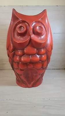 Vintage Royal Haeger Orange Owl Vase 14  • $65