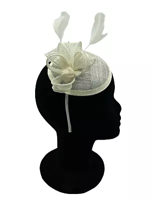 Cream Headband Aliceband Hat Fascinator Weddings Ladies Day Race Royal Ascot  • £7.25