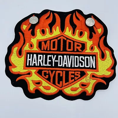 EUC RARE VTG HARLEY-DAVIDSON Patch Bar & Shield Logo Fire Flame 8  Large HOG • $24.99