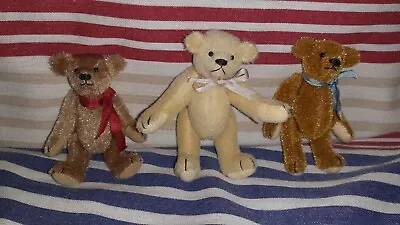 3 World Of Miniature Style  Miniature Handmade Teddy Bears  • £34.95