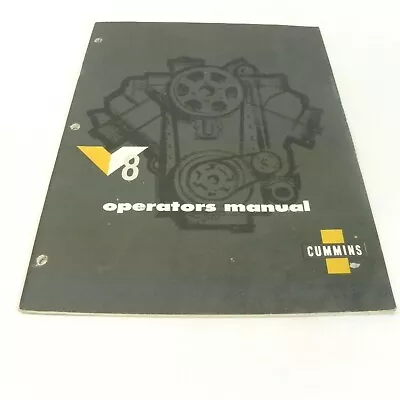 $17.48 • Buy Cummins V8 Operators Manual Bulletin No. 983550 Nos 1963 Copyright Vintage Book