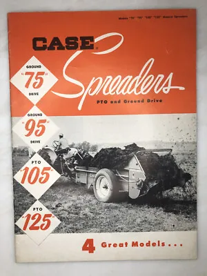 1950s JI CASE Tractor MANURE SPREADERS Farm ADVERTISING Brochure Vintage • $25