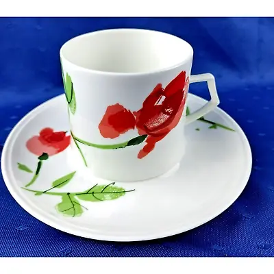 With Love Vera Neumann For Mikasa Cup Saucer Bone China Flowers N4185 Vintage • $19.19