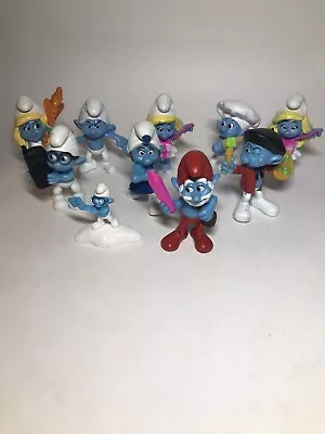 Lot Of 10 Smurfs McDonalds Happy Meal Kids Toys 2011-2017 • $17.99