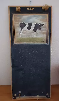 Wooden Cow Blackboard Chalk Farm Kitchen Memo Menu Board Rustic Vintage 23  • £21.99