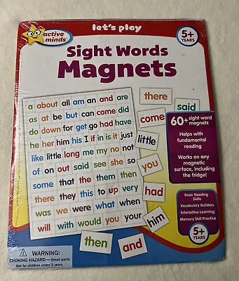 Active Minds Sight Words Magnets - Learn And Practice Language Building 5+ NEW • $9.60
