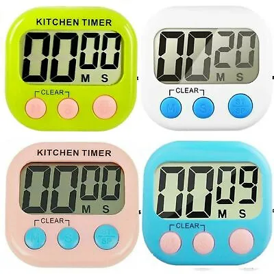 £1.99 • Buy LCD Digital Kitchen Egg Cooking Timer Count Down Alarm Clock Stopwatch Magnetic