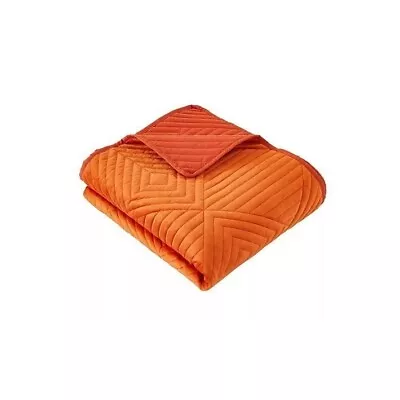Soft Throw Blanket Orange Spice Moisture Wicking 50'' X 60'' Velvet Microfiber • $31.50