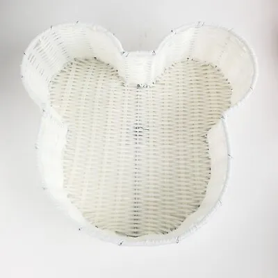 Disney Mickey Mouse Ears Woven Basket White 11 ×10 ×3 3/4  • $18.59