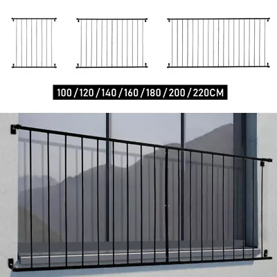 1000-2200MM Safety Window Guard Anti-rust Metal Balcony Balustrade Railing Fence • £59.95