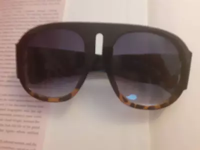 Faux Tortoiseshell Oversized Pilot Sunglasses 70s Retro Style • £9.99