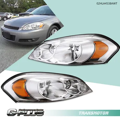 Fit For Chevy 06-13 Impala 06-07 Monte Carlo Chrome Amber Corner Headlights Pair • $78.33