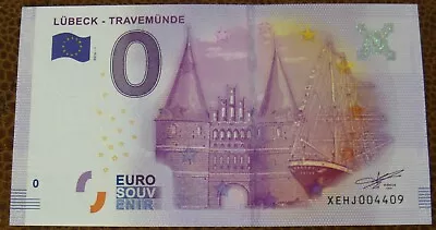 0 Euro Banknote Souvenir Lubeck - Travemunde 2016-1  • £26.93