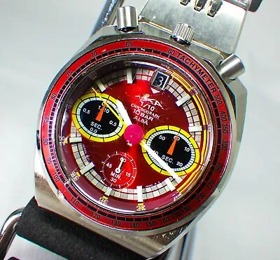 Seiko ALBA AKA BULLHEAD  Wristwatch Red Dial V657-6060  #053e • $260