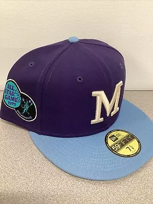 Milwaukee Brewers New Era 59FIFTY Purple Blue Hat Cap 7 5/8 New • $88.52