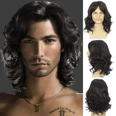 Cosplay Wig Retro Retro Wig Rock Wig Men Retro Wig Football Star Wig: Prod • $14.13