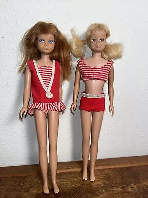 Vintage Barbie Matching Scooter And Skipper Dolls Mattel 1960's • $85