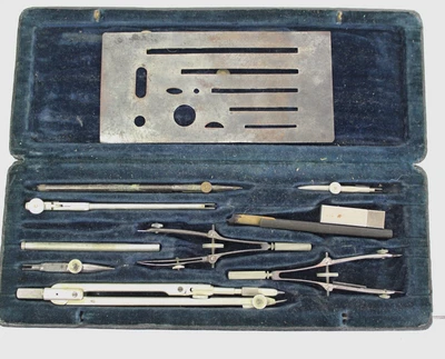 £10 • Buy Suisse Vintage Graphing Set / Compass Drawing Set In Hard Case