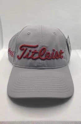 New Titleist Gray & Red Coca Cola Adjustable Golf Hat • $32.99