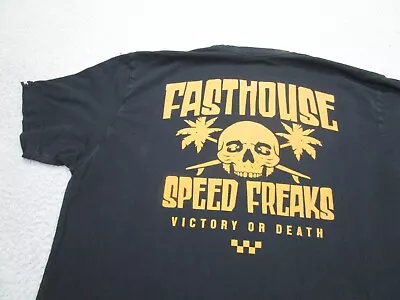 Fasthouse Shirt Mens XL Black Dirt Moto X Motocross Speed Freaks Mountain Bike • $19.99