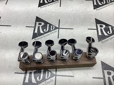 Ibanez Dual Pin Tuners Tuning Keys Pegs Heads In Line Right Chrome • $15