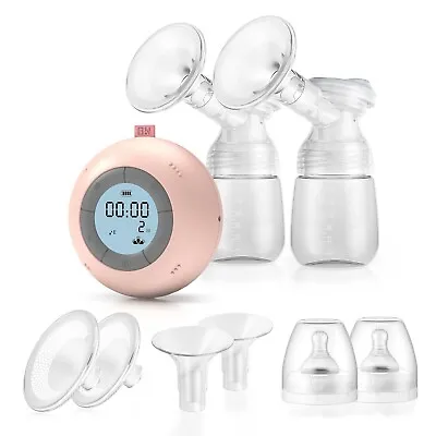 Double Wearable Electric Breast Pump Ultra-Quiet Pain Free Pump +Digital Timer • $21.99