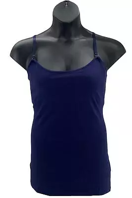 $14.99 • Buy Motherhood Maternity Clip Down Nursing Cami Navy