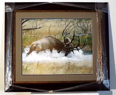 James Jones  River Battle  Elk    Framed • $135