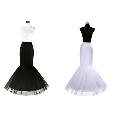 Women's Mermaid Fishtail Crinoline Petticoat Floor Length Wedding Underskirt • $15.99