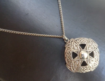 £98 • Buy Iona Sterling Silver Scottish Celtic Cross Pendant H/m 1964 John Hart