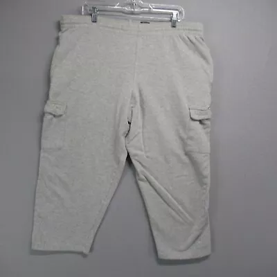 Vtg Bugle Boy Pants Adult L Gray Cargo Sweat Pant Baggy 90s Y2K Loose Capri Mens • $15.95