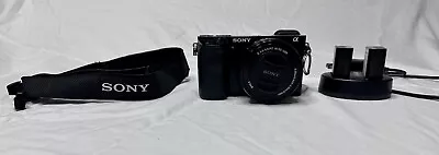Sony A6000 24.3 Megapixel Digital Camera W/ 16-50 Mm Lens + Accessories • $400