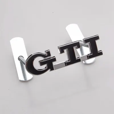 NEW Black G-T-I R GRILL Badge Grille Hatch Emblem BLACK For All Cars • $13.99