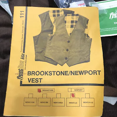 VTG FrostLine Kits #111 Brookstone Brown Western Ranch Wear Vest Mens Large • $29.99