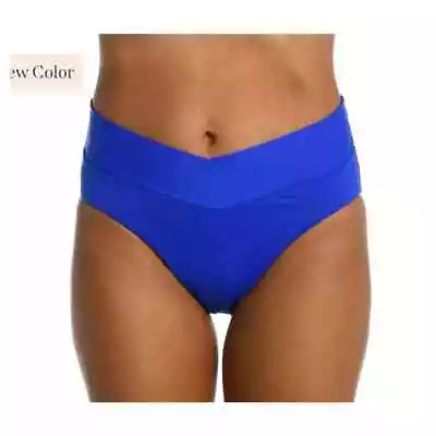 La Blanca Island Goddess Crossover High Waisted Swim Bottoms • $20