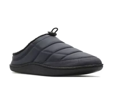 Mens Clarks Slip On Casual Men Indoor Outdoor Pilton Mule Slippers Navy Uk 10 G • £33