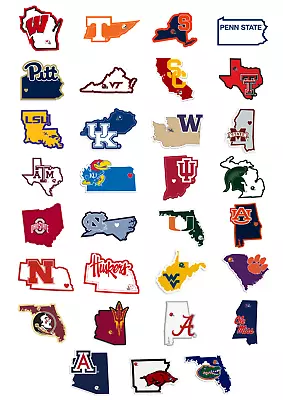 New NCAA College University Officially Licensed Pick Your Team Home State Decal • $5.99