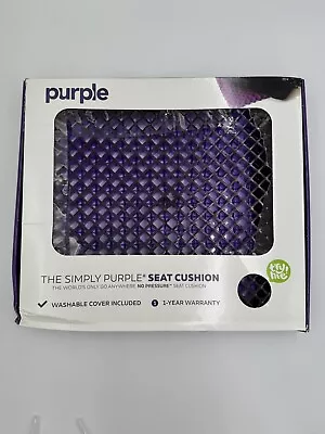 Purple Simply Seat Cushion Purple With Black Cover Car Travel Or Office Chair • $79.99