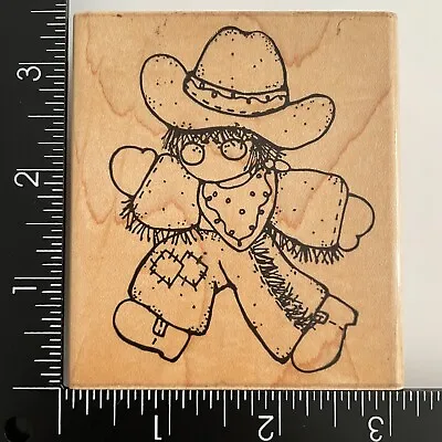 DOTS Cowboy Jig Q204 Boy Dancing Wood Mounted Rubber Stamp • $4.79