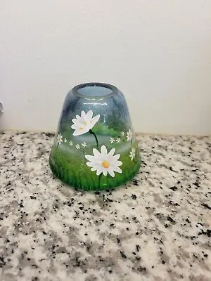 Yankee Candle Small Crackle Daisy Shade Topper With Chip Used • £12.44