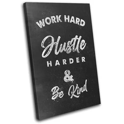 Hustle Type Grunge Motivational SINGLE CANVAS WALL ART Picture Print • $64.99