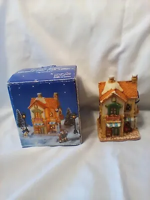 Porcelain Bisque Miniature Olde Town Village  Grocery  Hand Painted Christmas • $9