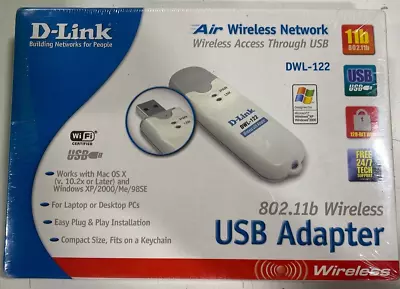 D-link Air Wireless Network- USB Adapter 802.11b (DWL-122) • $34.99