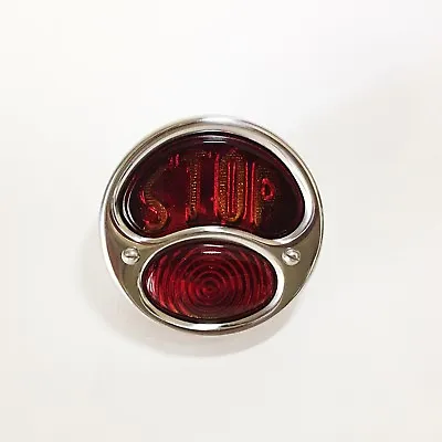 1928-31 Ford 'Model A' R/H Tail Light With STOP Lens- POL S/S- Hot Rod/ Truck • $47.95