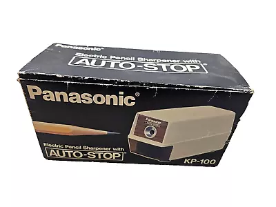 Vintage Panasonic KP-100 Electric Pencil Sharpener W/ Auto Stop W/ Box & Manual • $39.99