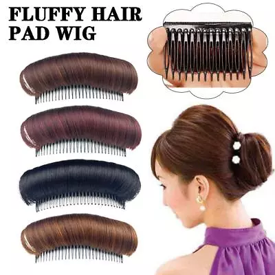 Magic Invisible Hair Volume Increase Bun Maker Fluffy Puff Sponge Pad Clip Comb • £3.02