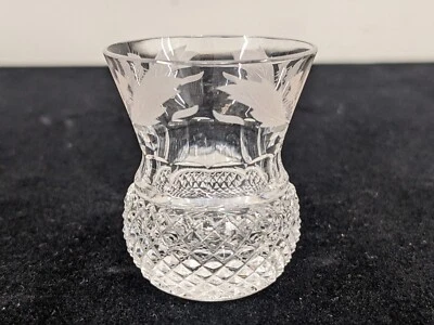 £30 • Buy Edinburgh Crystal Thistle Pattern - Small 5cm Tot / Shot Glasses - SIGNED