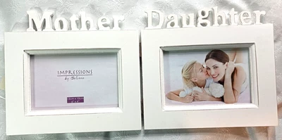 £8 • Buy Lovely White Coloured Mother & Daughter Fold Up 2 Piece Photo Album Back Access.