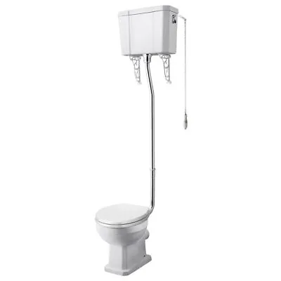 £299.95 • Buy Traditional White High Level WC Toilet Unit Cloakroom Gloss Period Design-Seat 