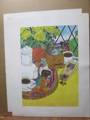 Helen's Coffee Pot Nell Melcher Vintage Poster Food Kitchen 1976 Litho 19836 • $45